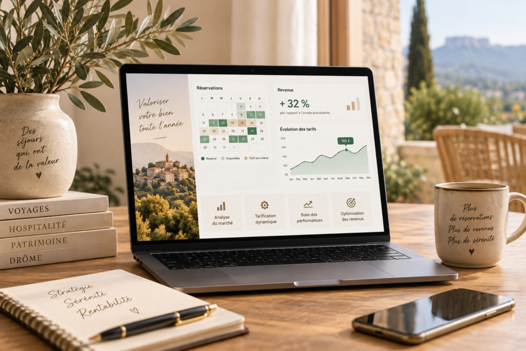 Gestion de location saisonnière en Drôme – tarification dynamique Atypik Drôme